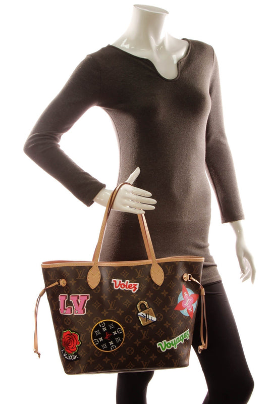 Patches Neverfull MM Tote Bag - Monogram