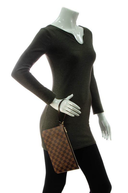Neverfull Pouch Wristlet - Damier Ebene