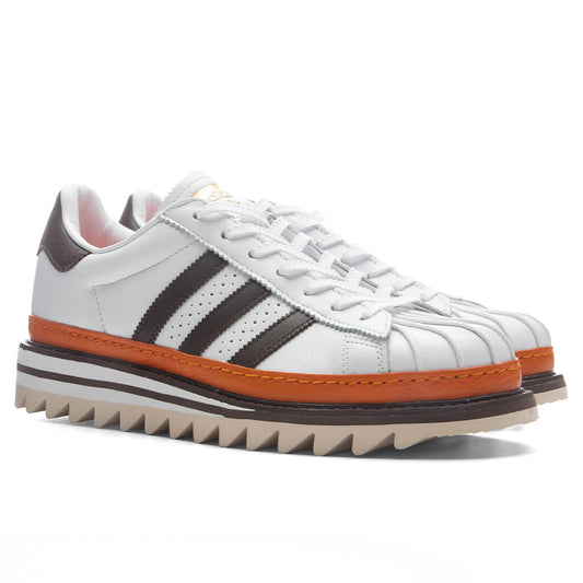 Adidas Originals x CLOT by Edison Chen Superstar 'Coffee' - Footwear White/Coffee/Unity Orange