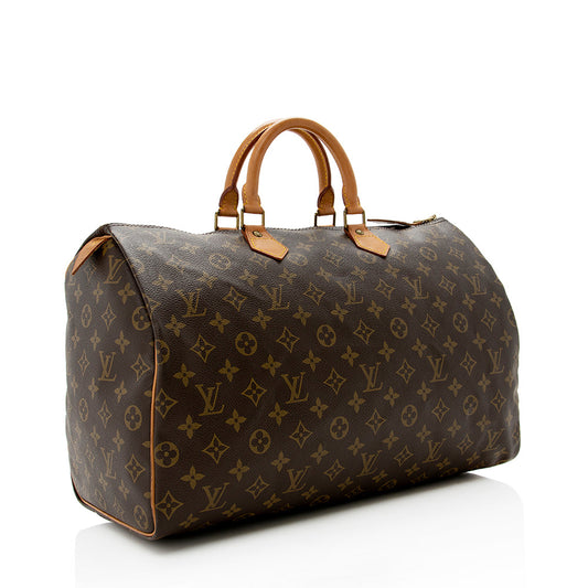 Louis Vuitton Vintage Monogram Canvas Speedy 40 Satchel (SHF-16124)