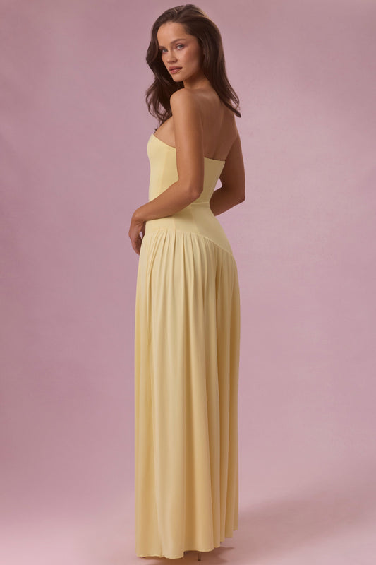 Jersey Strapless Gown in Butter