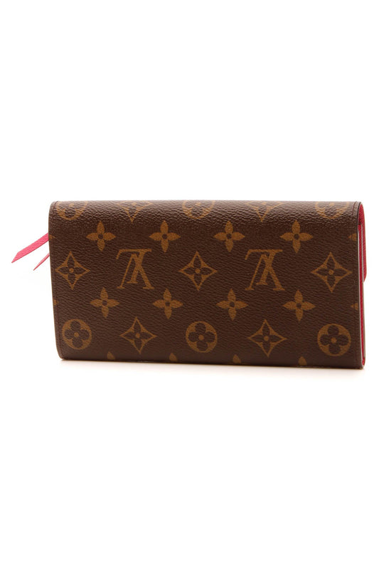 Emilie Wallet - Monogram/ Fuchsia