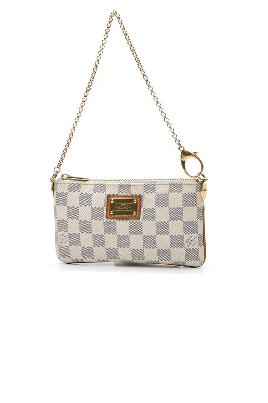 Milla MM Pochette Bag - Damier Azur
