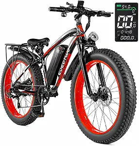 Electric Bike for Adults, 26" Fat Tire Ebikes, 48V 15Ah|20Ah