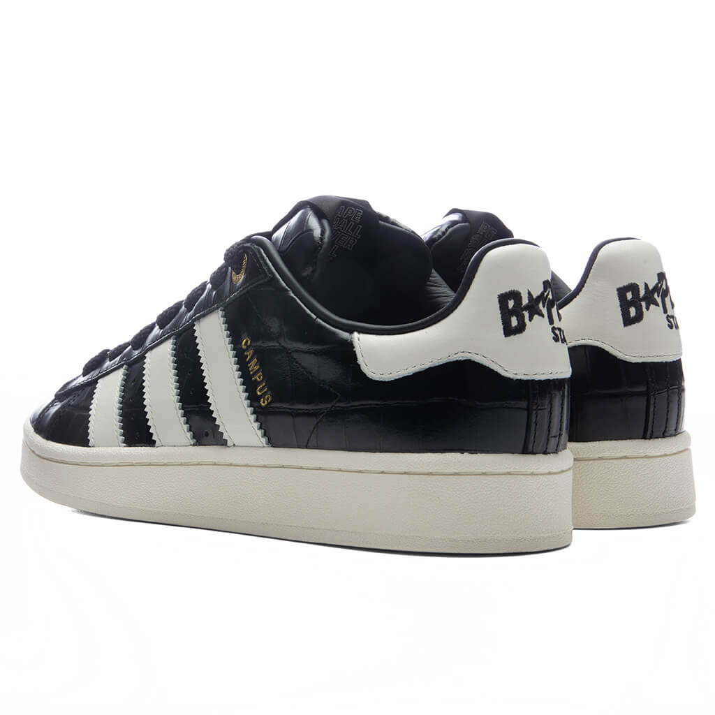 Adidas x BAPE Campus 00s - Core Black/Off White/ Gold Metallic