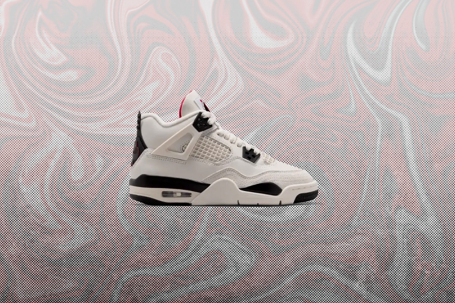 Air Jordan 4 Retro OG 'Flight Club' (GS) - Sail/Black/University Red