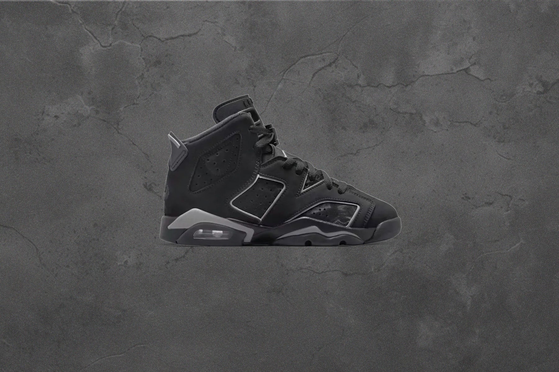 Air Jordan 6 Retro 'Cap and Gown' (GS) - Black/Reflect Silver/Black