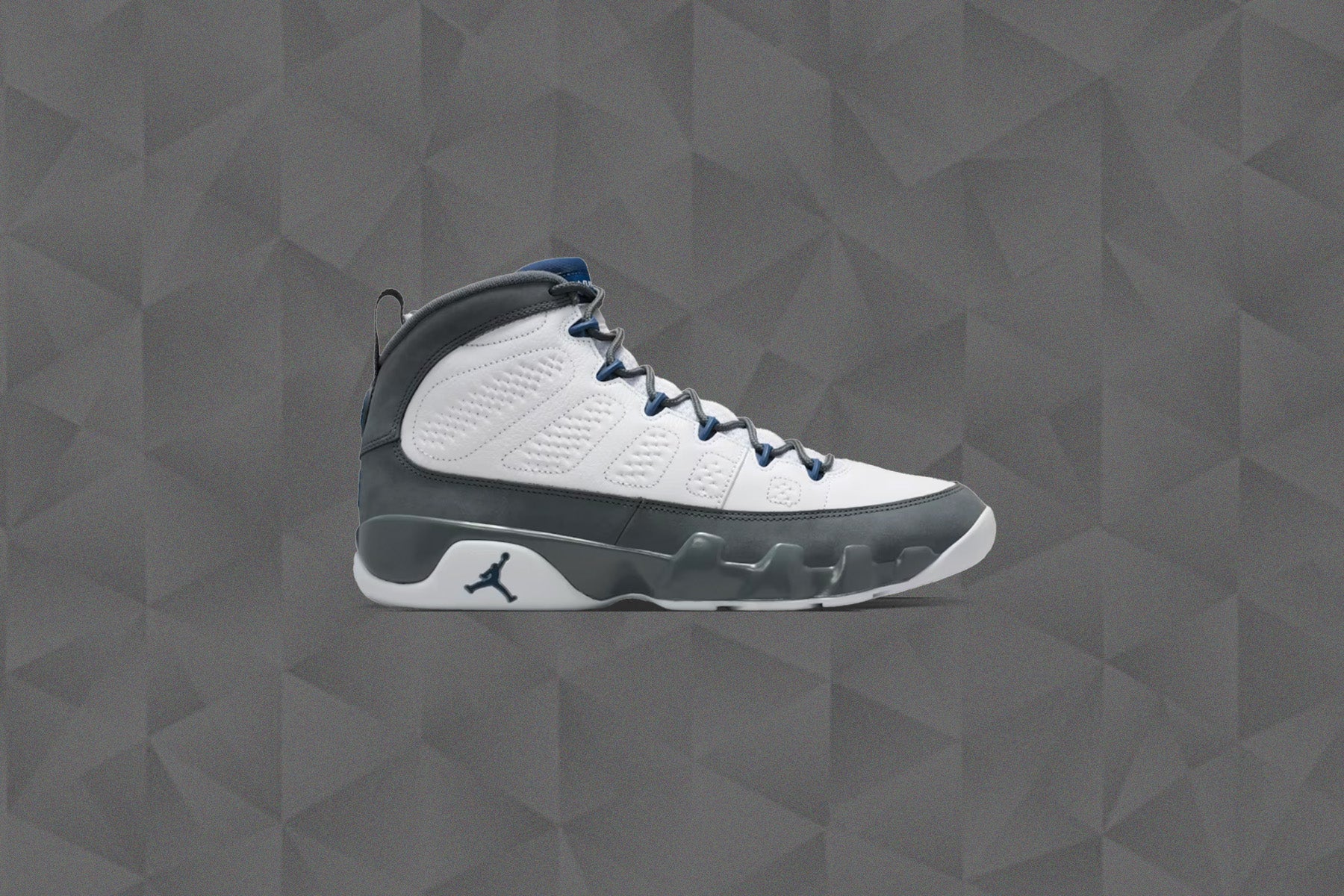 Air Jordan 9 Retro 'Flint Grey' - White/French Blue/Flint Grey