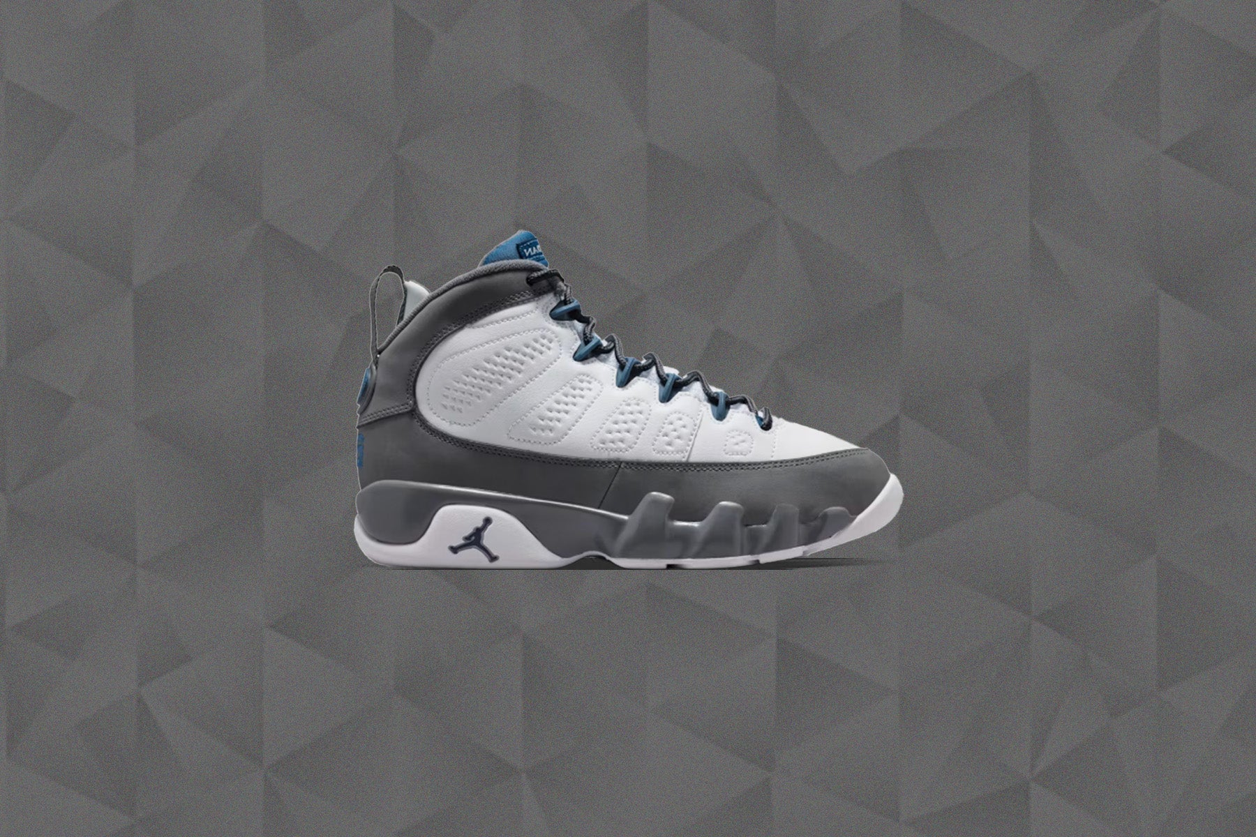 Air Jordan 9 Retro 'Flint Grey' (GS) - White/French Blue/Flint Grey
