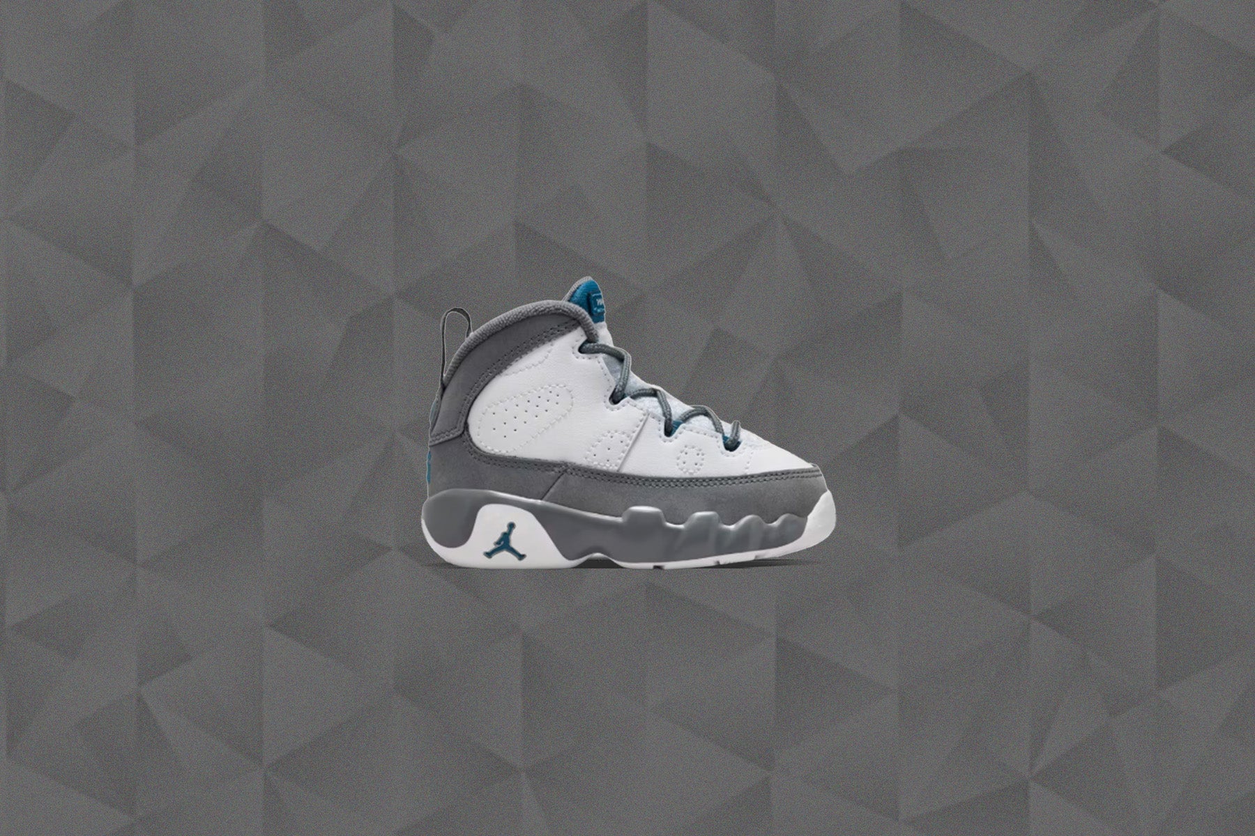 Air Jordan 9 Retro 'Flint Grey' (TD) - White/French Blue/Flint Grey