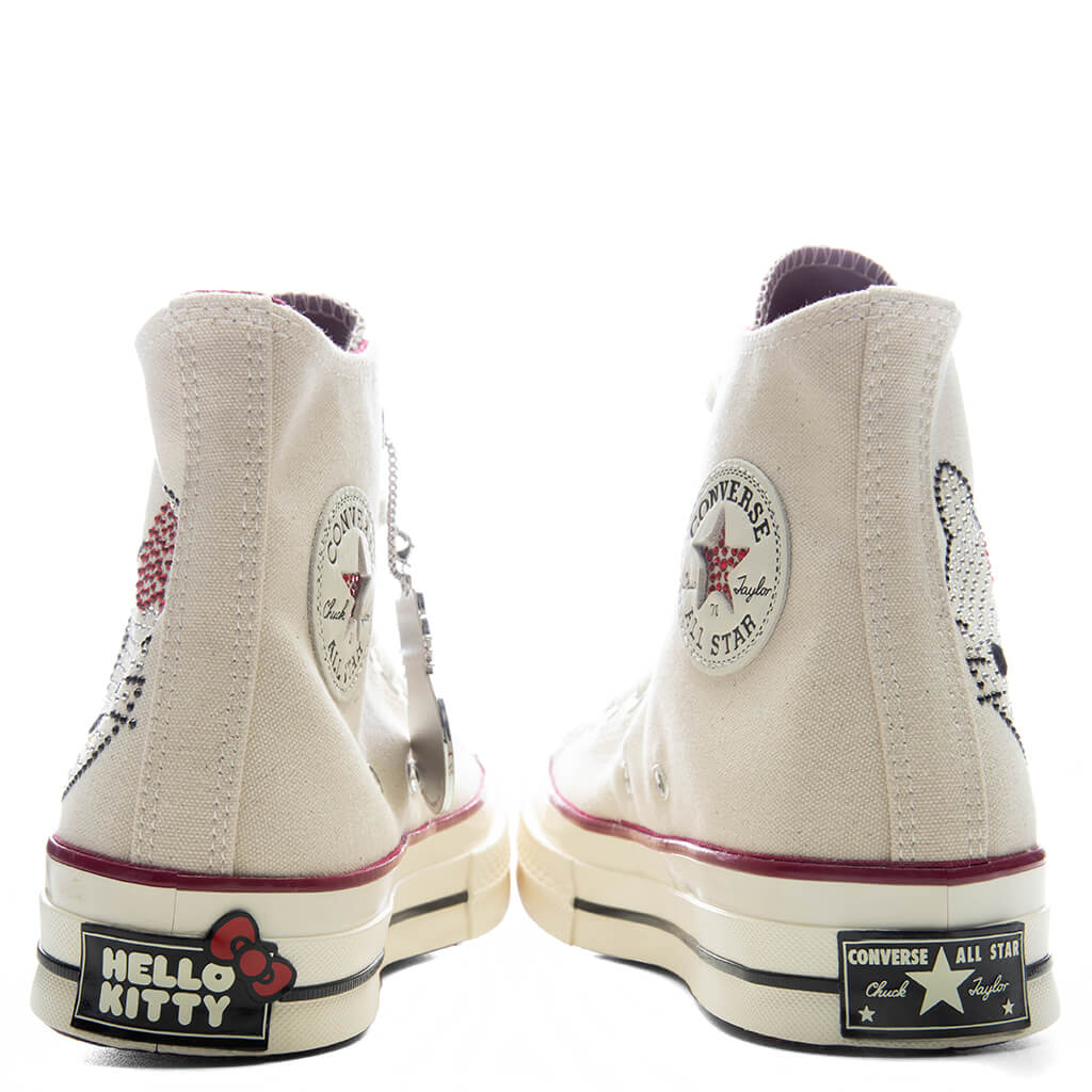 Converse x Hello Kitty Chuck Taylor 70 with Swarovski Crystals - Egret/Sporty Berry/Black