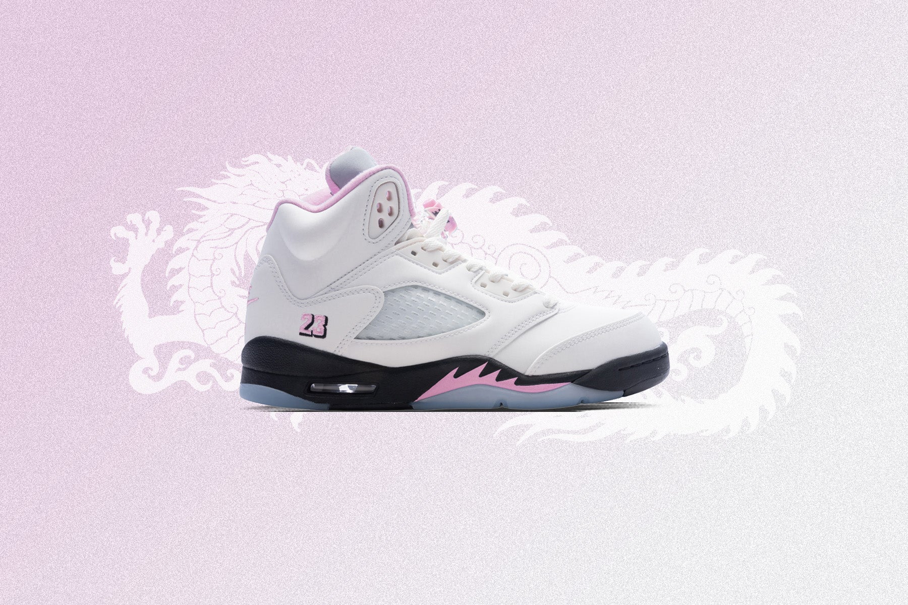 Air Jordan 5 Retro OG '35th Anniversary' (GS) - White/Black/Med Soft Pink/White