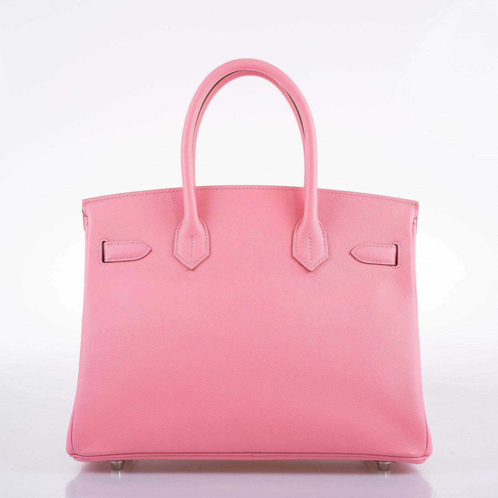 Hermes Birkin 30 Rose Confetti Epsom Palladium Hardware - 2020, Y