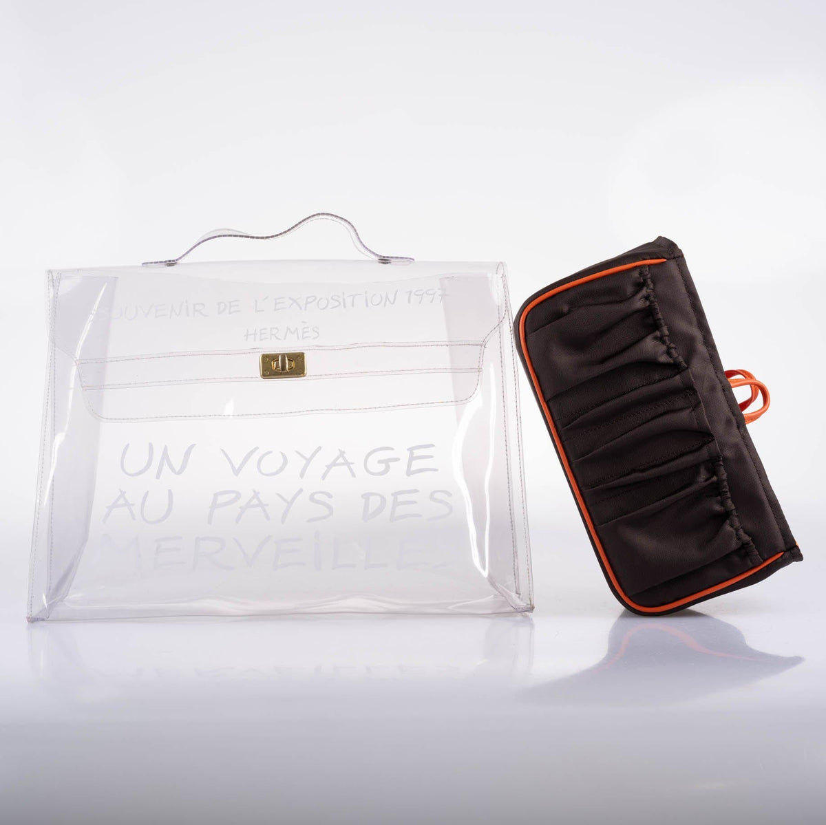 Hermes Kelly 40 Transparent Vinyl Beach Bag Souvenir De L’Exposition