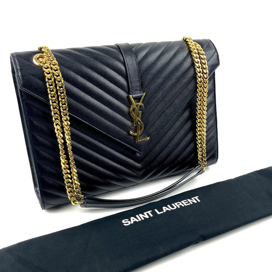 SAINT LAURENT Classic Large Monogram Envelope Bag
