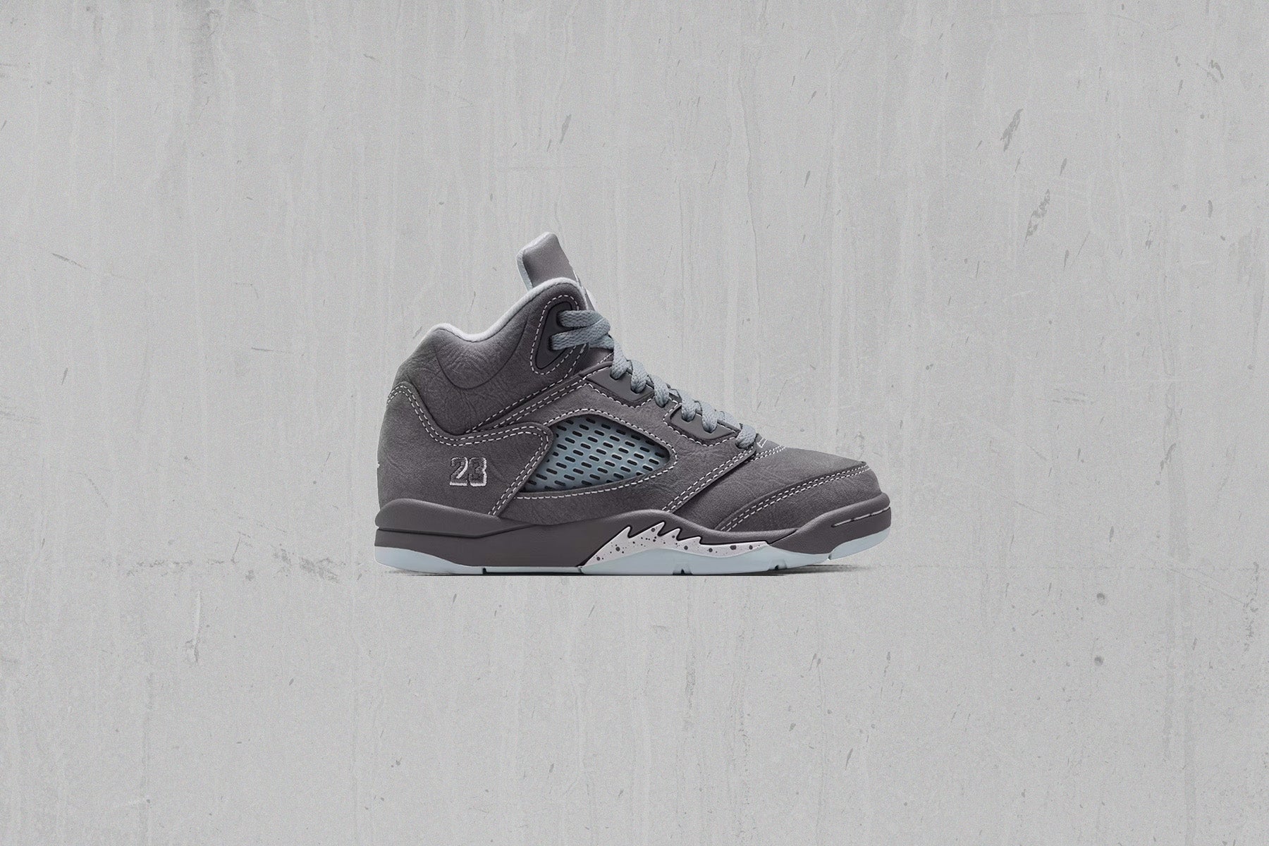 Air Jordan 5 Retro 'Wolf Grey' (PS) - Light Graphite/White/Wolf Grey