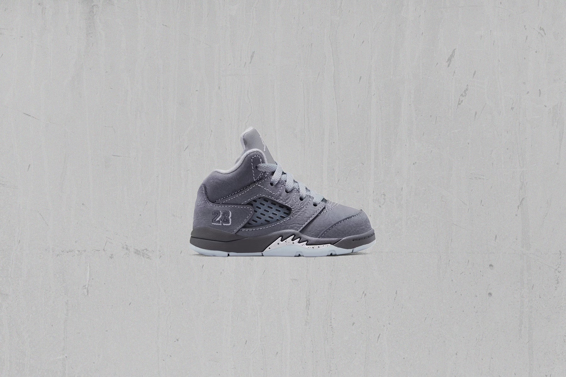 Air Jordan 5 Retro 'Wolf Grey' (TD) - Light Graphite/White/Wolf Grey