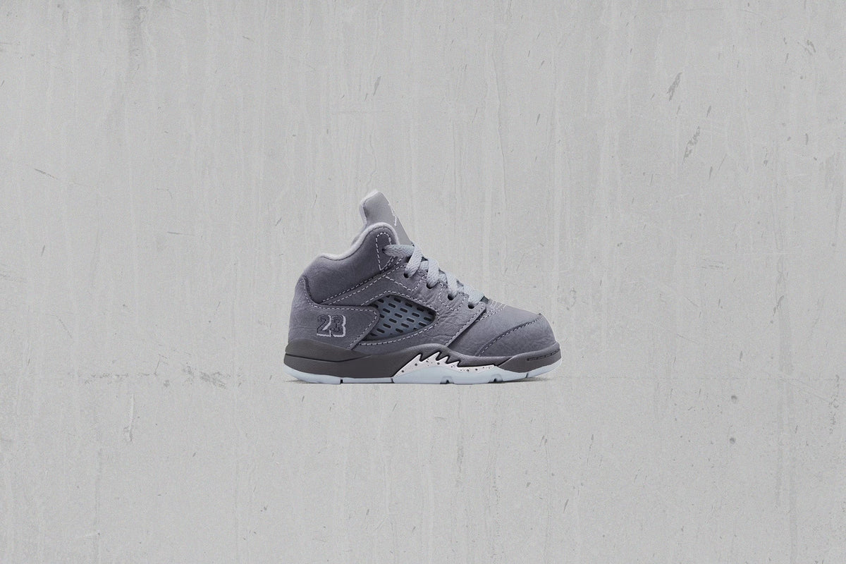 Air Jordan 5 Retro 'Wolf Grey' (TD) - Light Graphite/White/Wolf Grey