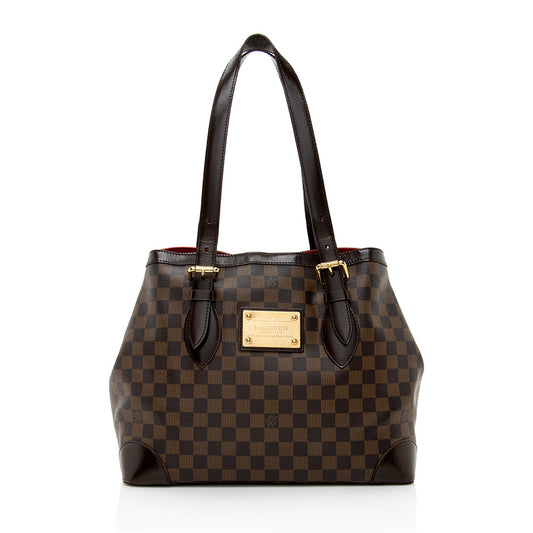 Louis Vuitton Damier Ebene Hampstead MM Tote (SHF-18016)