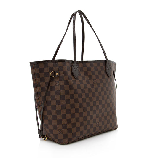 Louis Vuitton Damier Ebene Neverfull MM Tote (SHF-17060)
