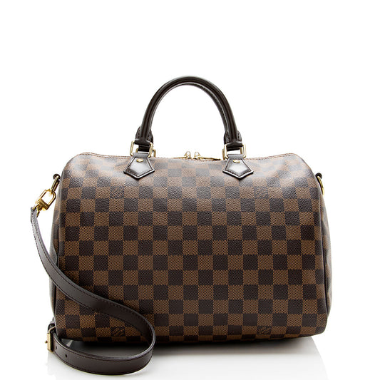 Louis Vuitton Damier Ebene Speedy Bandouliere 30 Satchel (SHF-18286)