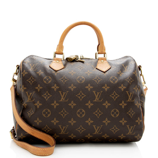 Louis Vuitton Monogram Canvas Speedy Bandouliere 30 Satchel (SHF-17837)