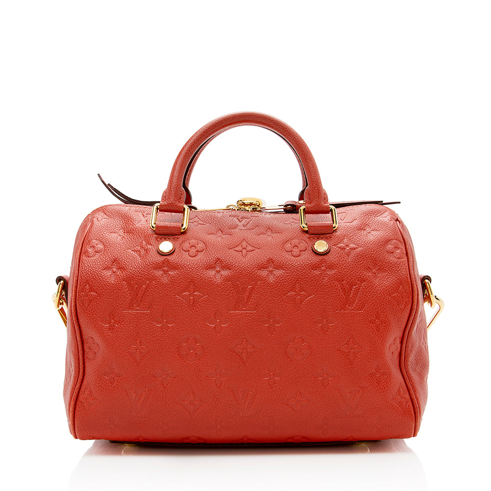Louis Vuitton Monogram Empreinte Speedy Bandouliere 25 Satchel (SHF-16657)