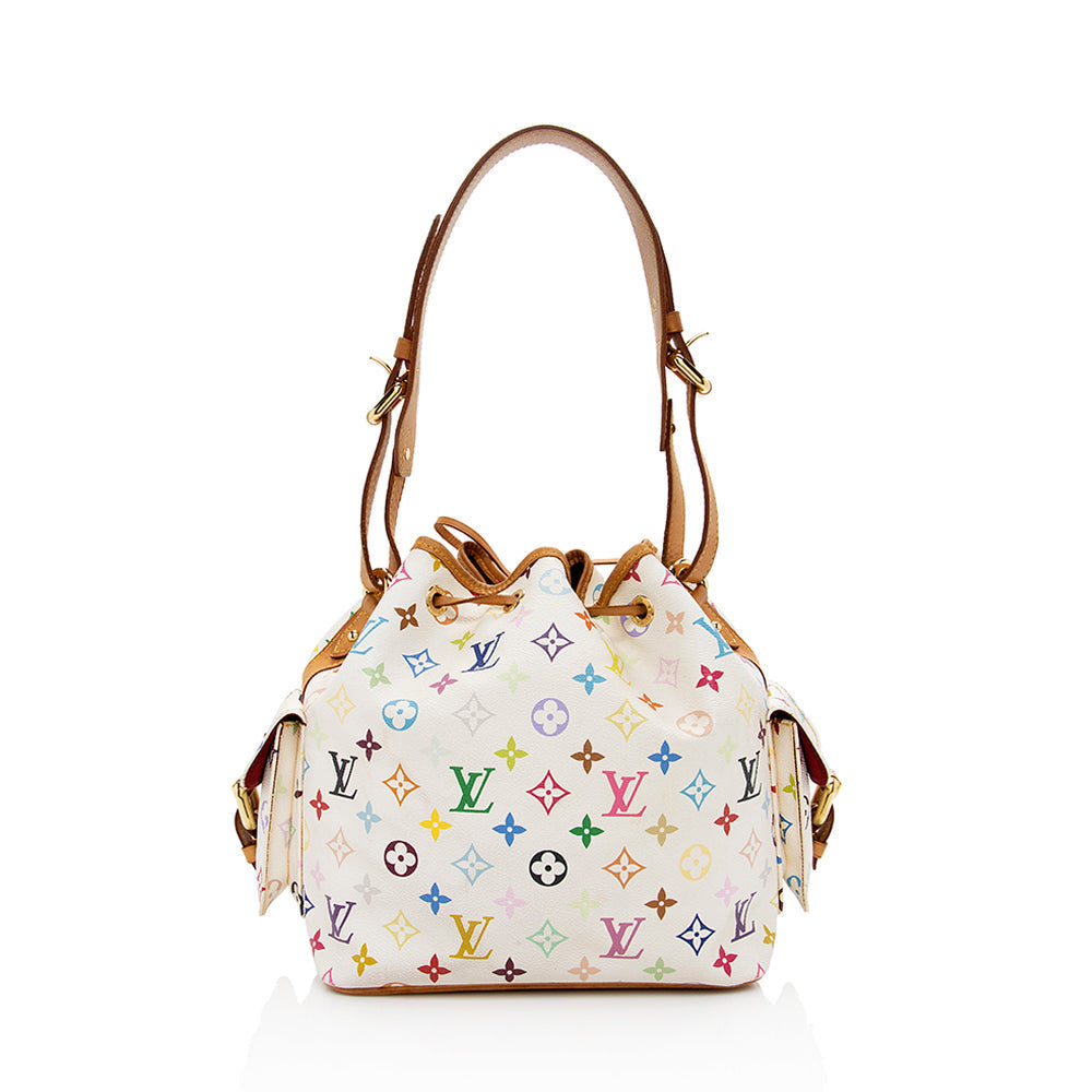 Louis Vuitton Monogram Multicolore Petit Noe Shoulder Bag (SHF-15074)
