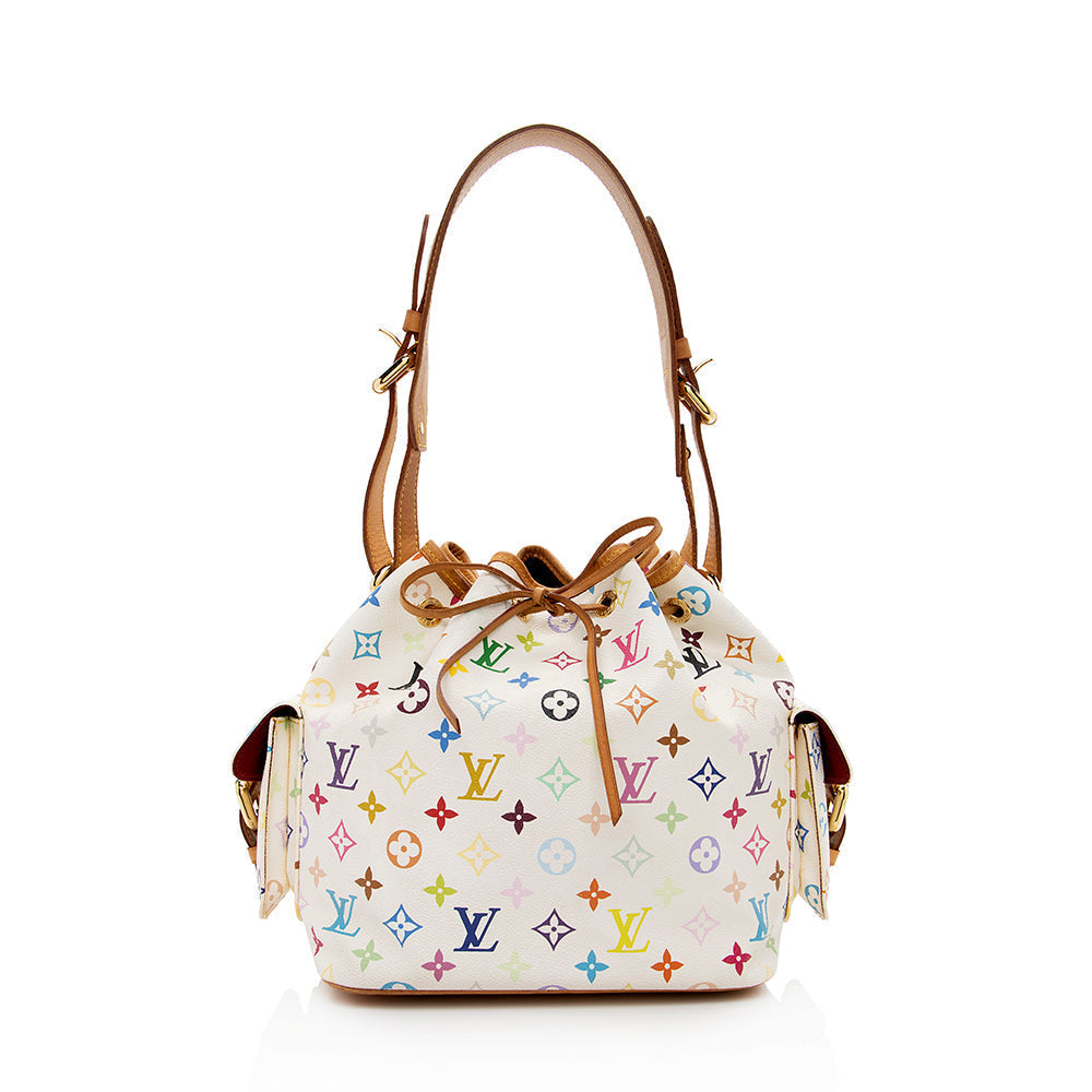 Louis Vuitton Monogram Multicolore Petit Noe Shoulder Bag (SHF-15074)