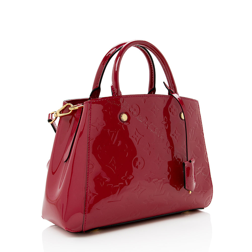 Louis Vuitton Monogram Vernis Montaigne BB Satchel (SHF-14934)