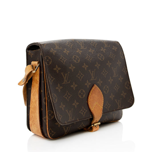 Louis Vuitton Vintage Monogram Canvas Cartouchiere GM Shoulder Bag - FINAL SALE (SHF-16651)