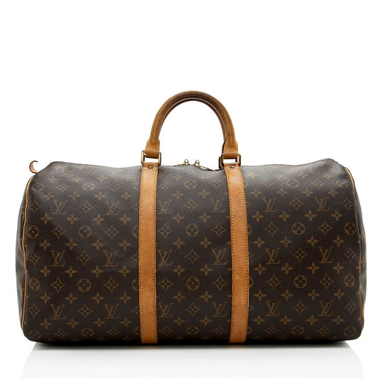 Louis Vuitton Vintage Monogram Canvas Keepall 50 Duffel Bag (SHF-14703)