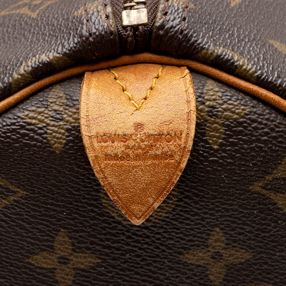 Louis Vuitton Vintage Monogram Canvas Speedy 30 Satchel (SHF-15461)