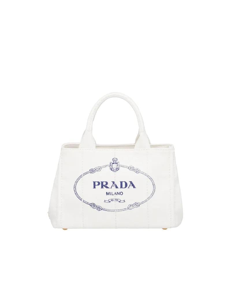 Prada Small Cotton Canvas Tote