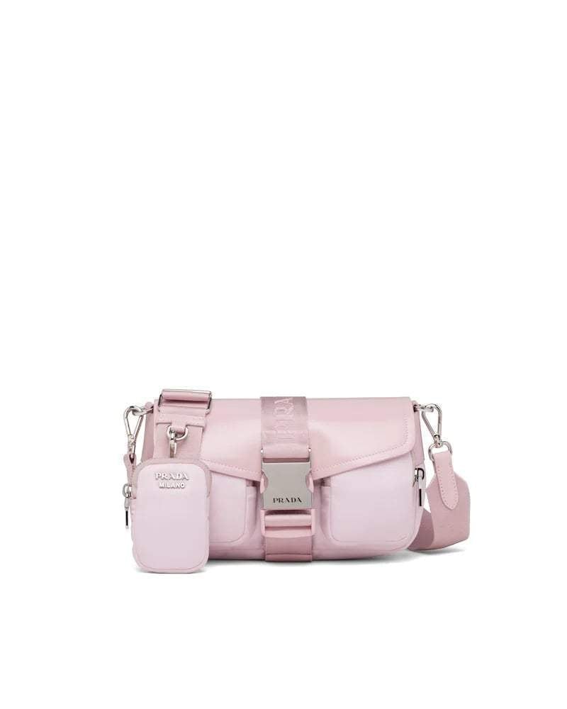 Prada Pocket Nylon and Brushed Leather Bag